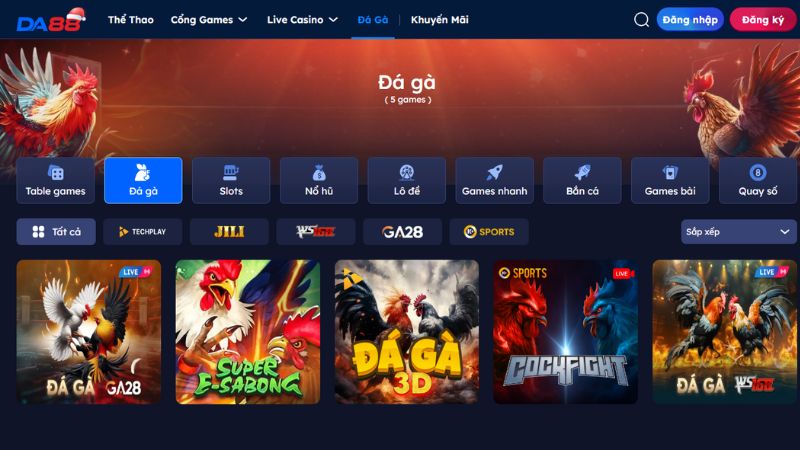 Các điểm nổi bật của chuyên mục đá gà tại DA88