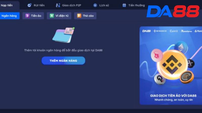 Hướng dẫn các bước nạp tiền Da88 chi tiết